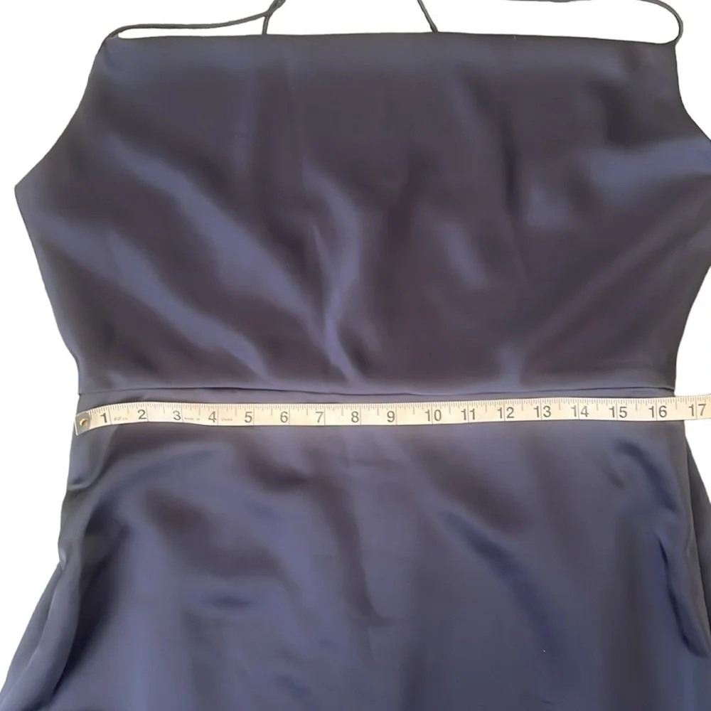 NWT Dessy Collection Cowl-Neck Criss Cross Slip Dress Midnight Size 14 Reg. $231 - Picture 9 of 11